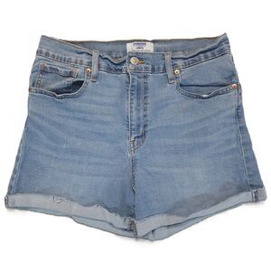 Levis Denizen Womens 10 (30x3.5) Shorts Vintage High Rise Blue Stretch Denim